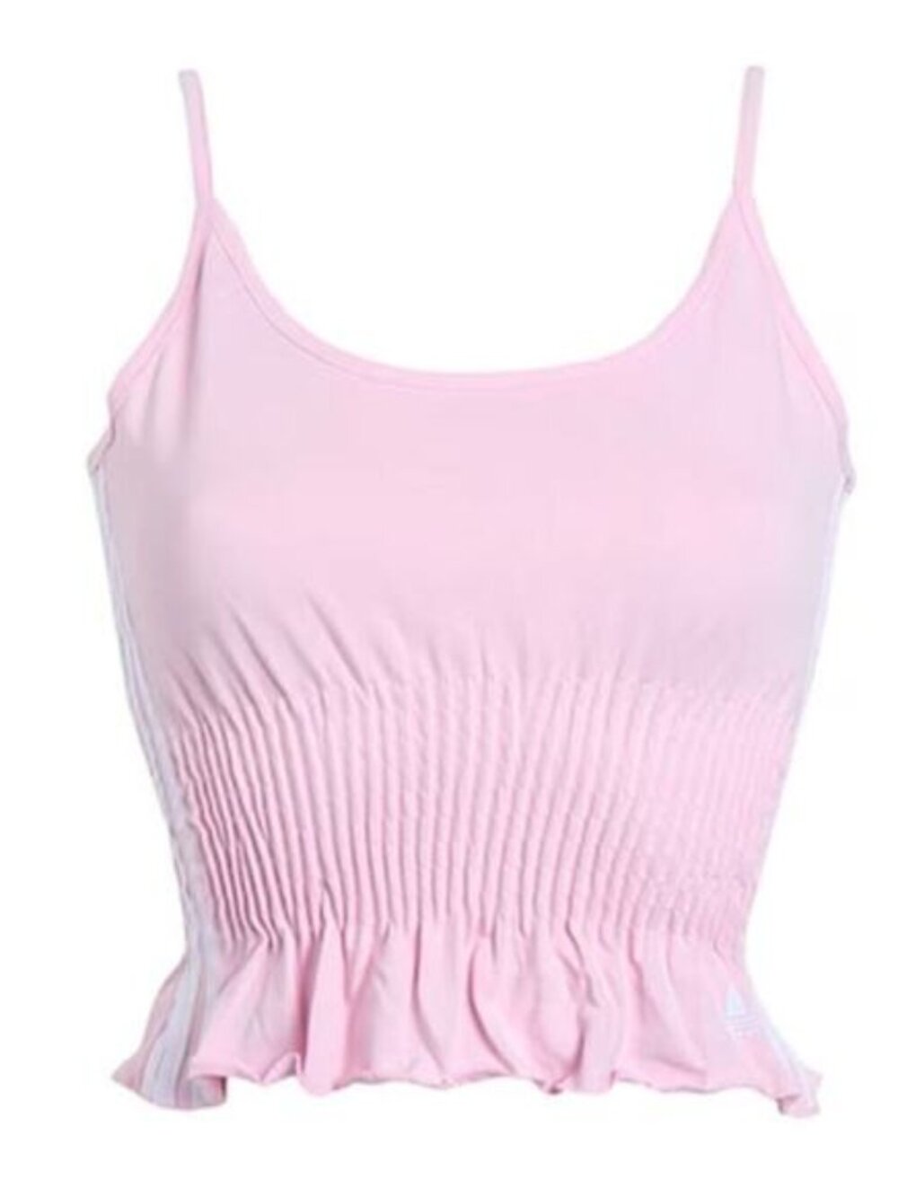 adidas Originals Smocked Crop Camisole Pink M